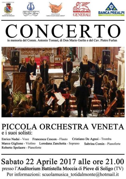 Enrico Nadai e la Piccola Orchestra Veneta in concerto a Pieve di Soligo