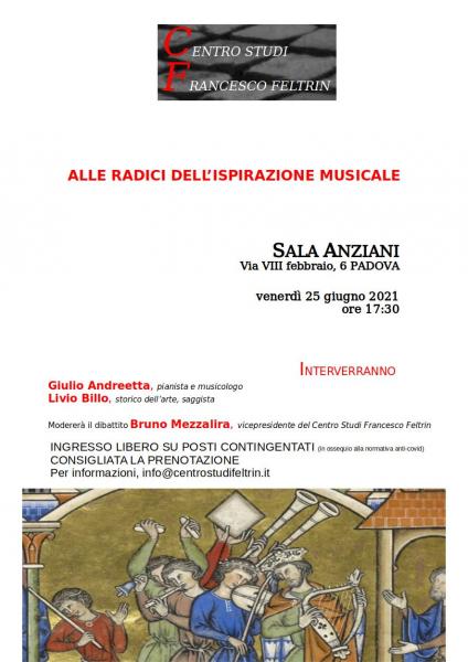 Incontro con il musicologo Giulio Andreetta. Alle radici dell’ispirazione musicale.