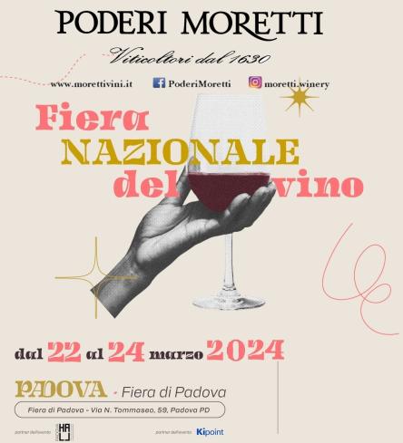 I vini di Poderi Moretti alla fiera dei vini a Padova – ENOLOGICA 22-23-24 marzo 2024