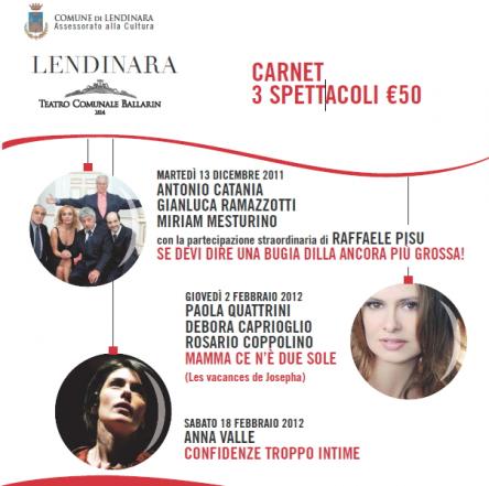 Un Natale spettacolare - Carnet 3 Spettacoli €50