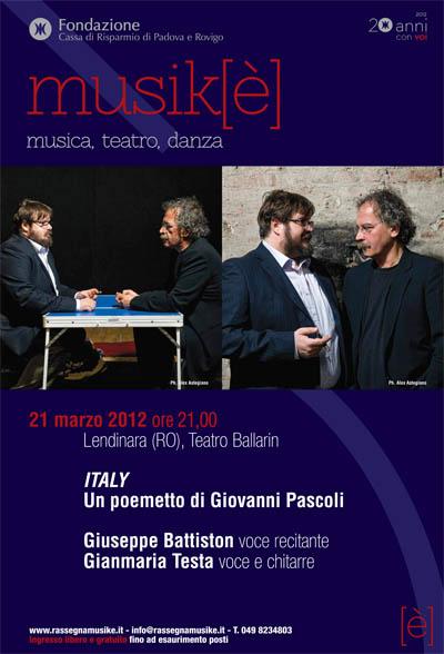 L’Italia di Pascoli nelle voci di Battiston e Testa