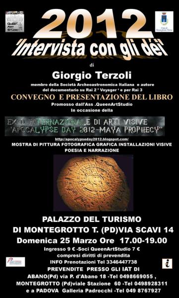 CONVEGNO E PRESENTAZIONE DEL LIBRO '2012-INTERVISTA CON GLI DEI'