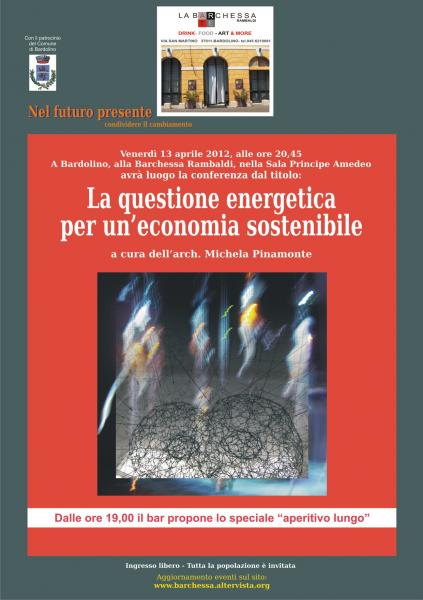 Conferenza - La questione energetica per una economia sostenibile