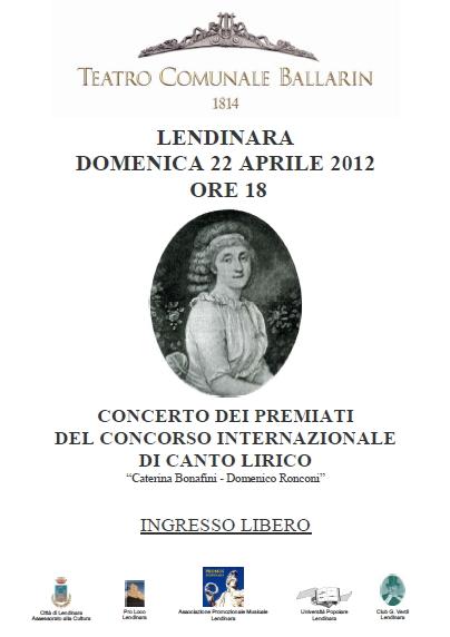 Concerto dei premiati del Concorso Internazionale di Canto Lirico