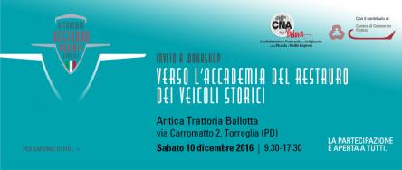 Verso l'Accademia del Restauro dei Veicoli Storici.