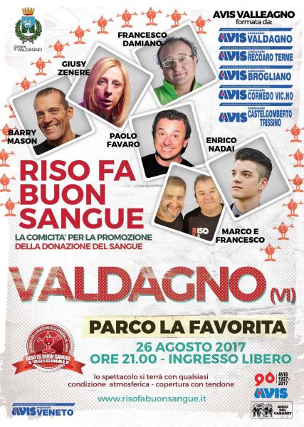 ENRICO NADAI OSPITE DI RISO FA BUON SANGUE A VALDAGNO (VI)