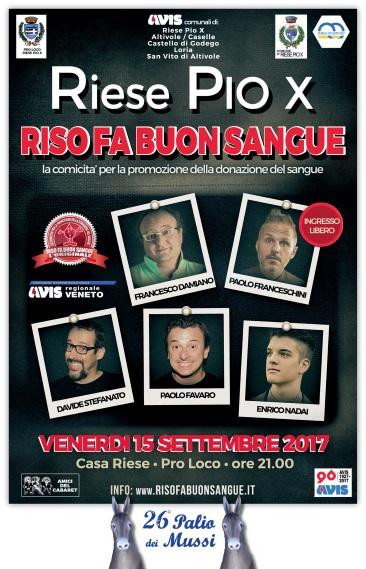 ENRICO NADAI OSPITE DI RISO FA BUON SANGUE A RIESE PIO X