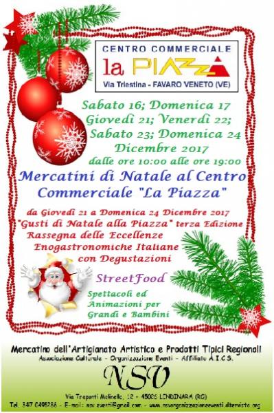 Mercatini di Natale al Centro Commerciale La Piazza