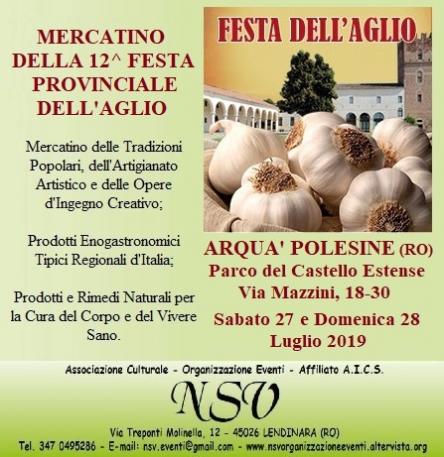 Mercatino della 12^ Festa Provinciale dell'Aglio
