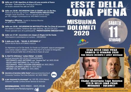 Festa della Luna Piena Misurina 2020