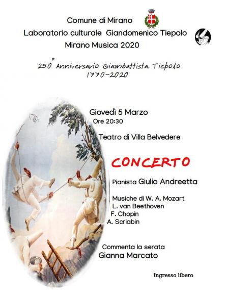 Recital pianistico di Giulio Andreetta a Mirano